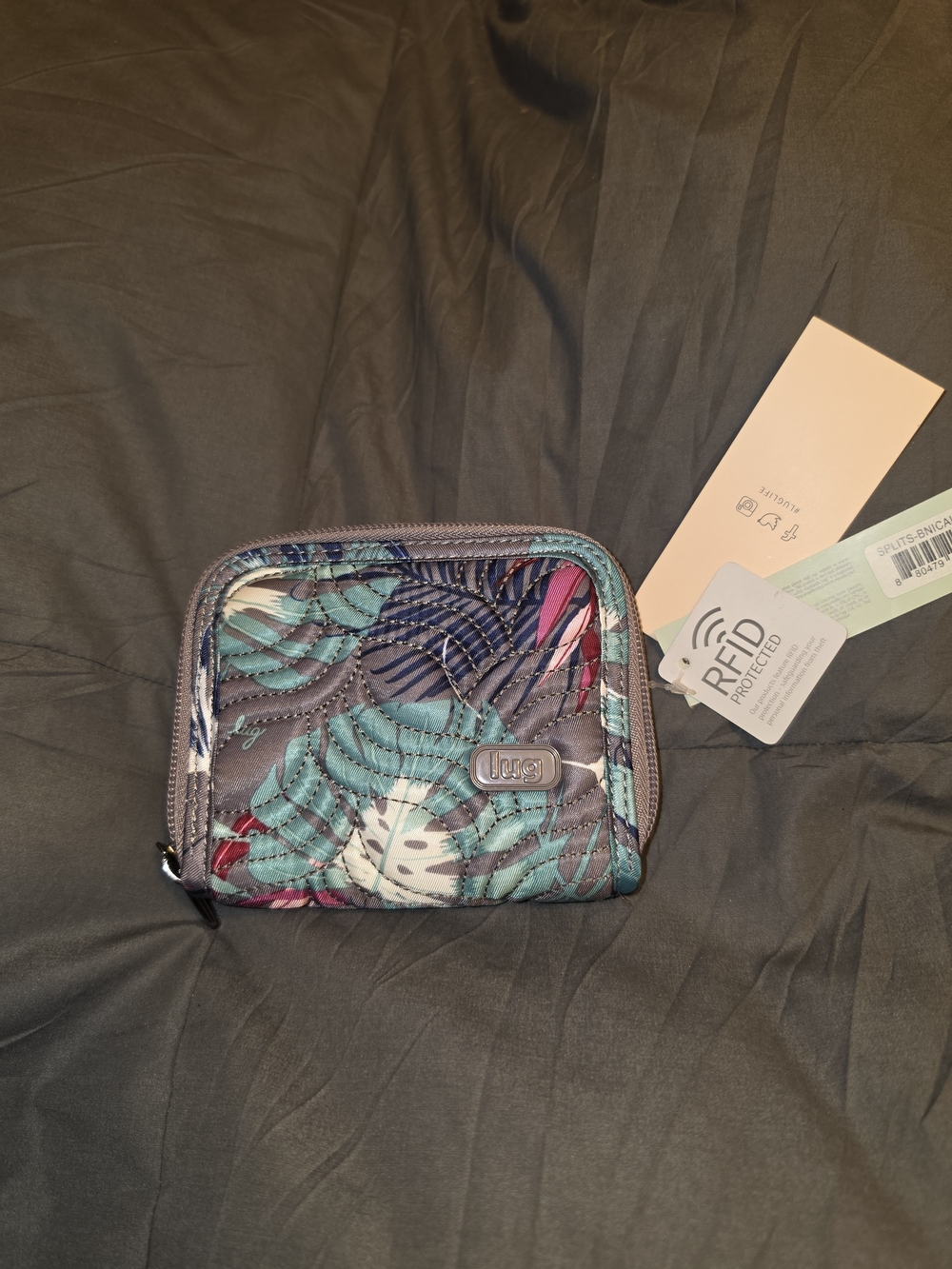 Lug Splits Compact Wallet In Botanical Multi